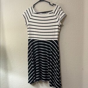 Striped Black and White Dress